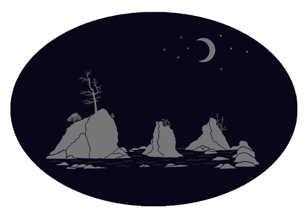Moon Over Three Graces Iron-On-Patch