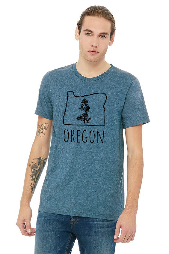 Oregon Pine T-Shirt - Heather Deep Teal