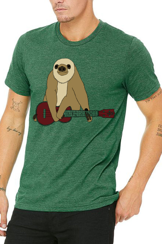 Zososlow Sloth T-Shirt - Unisex Heather Grass