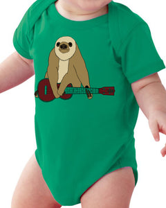 Zososlow Sloth Infant Bodysuit - Baby Kelly Green