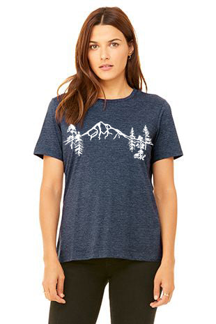 Mountain Forest T-Shirt - Women's Heather Navy