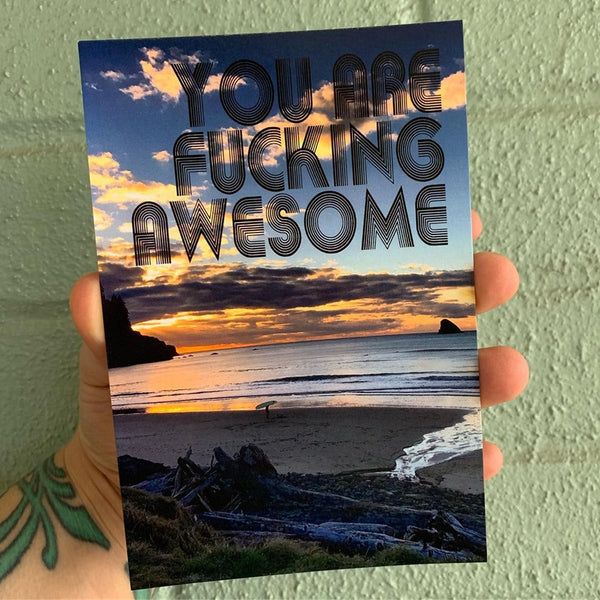 You are Fucking Awesome Funny Friendship Postcard