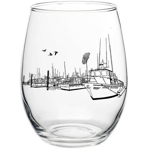 Sea Views Stemless Wine Glass 2 Pack Boxed Set – Salty Raven