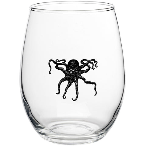 Octopus Kraken Stemless Wine Glass