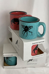Kraken Octopus & Crabby Crab Ceramic Campfire Mug Boxed Set